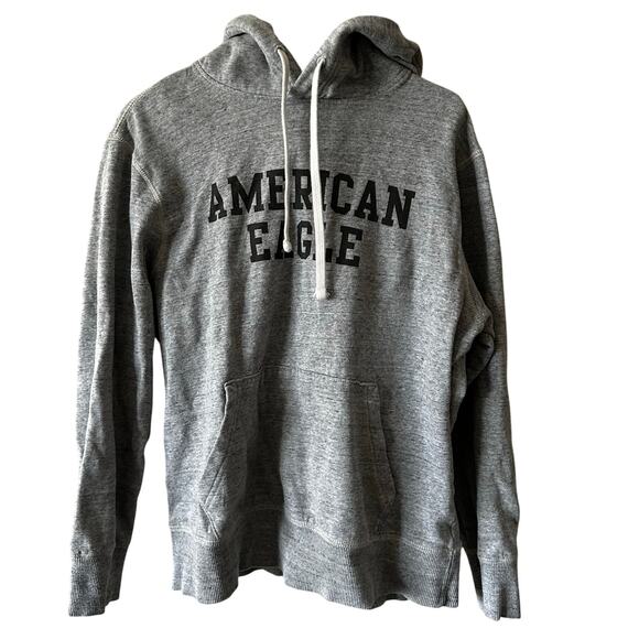 EUC American Eagle Gray Logo Hoodie sz M - Picture 1 of 3